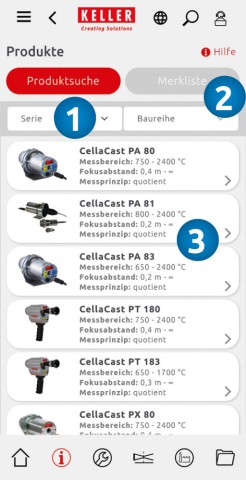 Tìm kiếm sản phẩm trong ứng dụng KITS